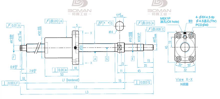 TBI XSVR01210B1DGC5-580-P1 TBI滚珠丝杆重量